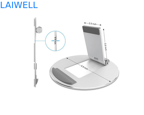 Suporte ergonômico de dobramento magro do telefone celular do suporte do portátil do metal de 147*147mm