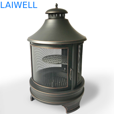 Metal de Clasical que carimba 51*51*53cm Oven Powder Coated ateado fogo de madeira exterior