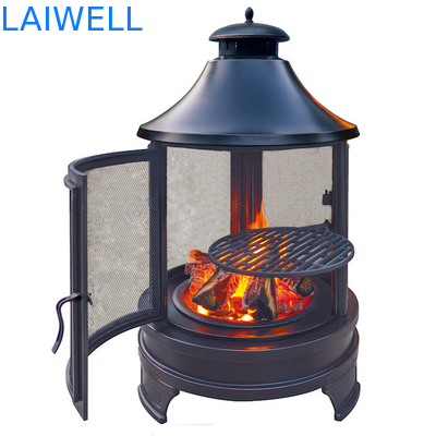 Metal de Clasical que carimba 51*51*53cm Oven Powder Coated ateado fogo de madeira exterior