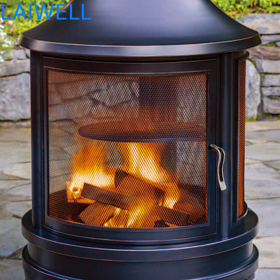Metal de Clasical que carimba 51*51*53cm Oven Powder Coated ateado fogo de madeira exterior