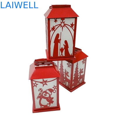 anti lâmpada de furacão do Natal do metal da oxidação 140*140*245mm Windproof para a decoração