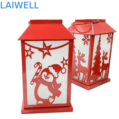 anti lâmpada de furacão do Natal do metal da oxidação 140*140*245mm Windproof para a decoração