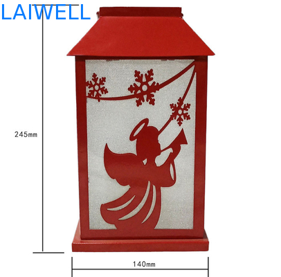 anti lâmpada de furacão do Natal do metal da oxidação 140*140*245mm Windproof para a decoração