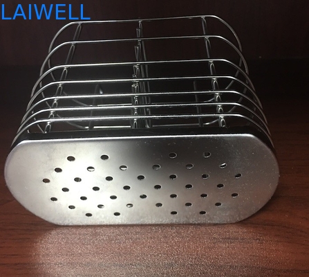 O metal de prata pequeno do ISO soldou compartimentos de suspensão da cesta 2 do armazenamento do fio