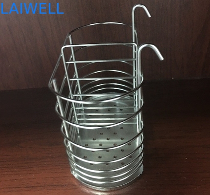O metal de prata pequeno do ISO soldou compartimentos de suspensão da cesta 2 do armazenamento do fio