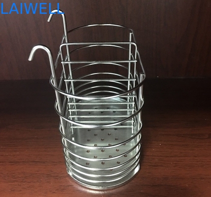 O metal de prata pequeno do ISO soldou compartimentos de suspensão da cesta 2 do armazenamento do fio