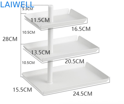 Ferro inoxidável que carimba o fruto Tray Metal Houseware Luxury de três camadas