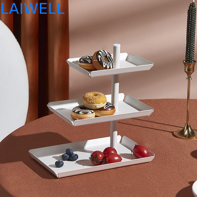 Ferro inoxidável que carimba o fruto Tray Metal Houseware Luxury de três camadas