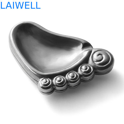 Moda Criativa Prática Processos de Revestimento em cinza prateado em forma de fundição por fusão de zinco Vintage Pocket Ashtray 6,5*9cm