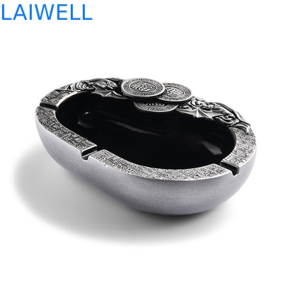 ODM do OEM que limpa com jato de areia a resistência de corrosão portátil do cinzeiro do bolso do metal