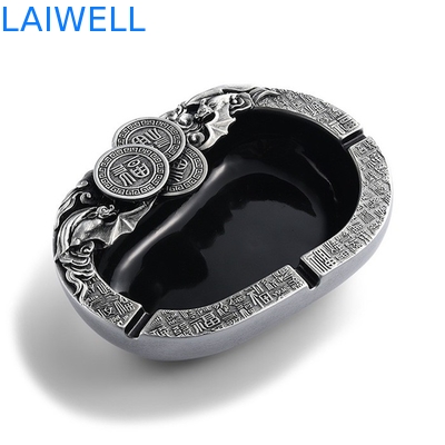 ODM do OEM que limpa com jato de areia a resistência de corrosão portátil do cinzeiro do bolso do metal