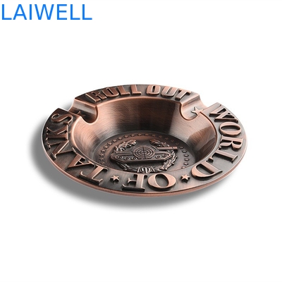 Laser portátil do cinzeiro do vintage liga de zinco do esmalte que grava Logo Purse Ashtray