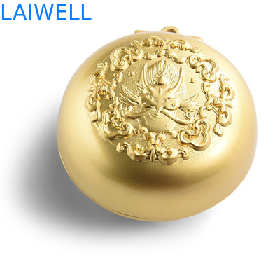 O cinzeiro luxuoso do bolso do metal do diâmetro 40mm do chapeamento da cor do ouro personalizou