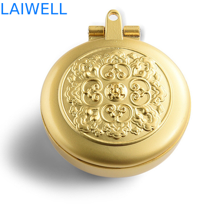 O cinzeiro luxuoso do bolso do metal do diâmetro 40mm do chapeamento da cor do ouro personalizou