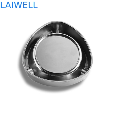 O cinzeiro de lustro de prata moderno do bolso do metal de 83mm níquel livre