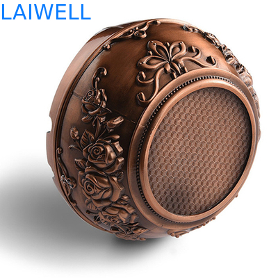 Cor luxuosa personalizada do ouro do cinzeiro do bolso do metal do vintage do chapeamento H80mm