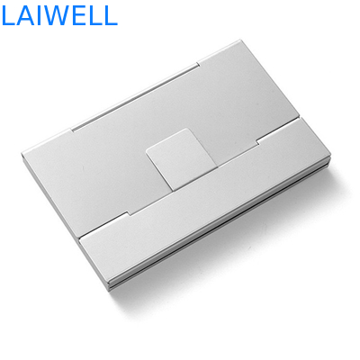 Titular do cartão de alumínio de anodização de prata do crédito de 95*60mm Rfid para 4~8cards