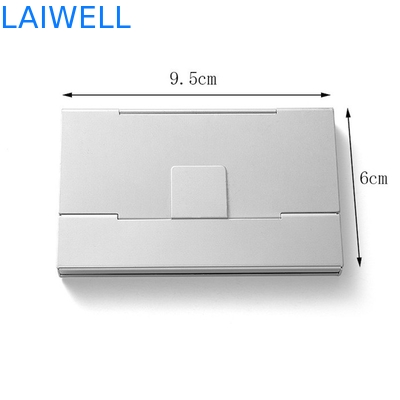 Titular do cartão de alumínio de anodização de prata do crédito de 95*60mm Rfid para 4~8cards
