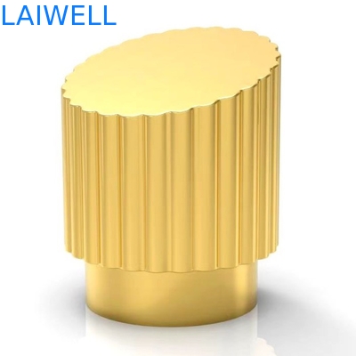 Tampa de substituição personalizada profissional de metal fundido sob pressão de liga de zinco, eletrônica, banhada a ouro, para frasco de perfume