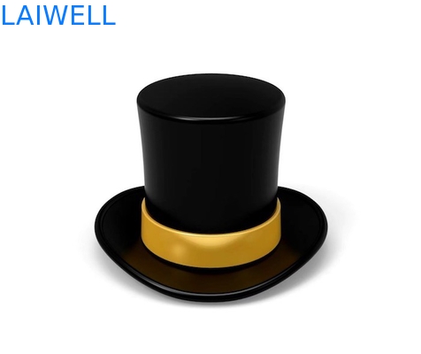 Caps de garrafas de perfumes de liga de zinco ecológicos em design clássico de chapéu de cavalheiro para marca personalizada
