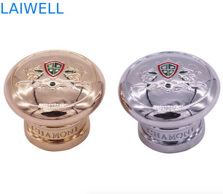 Produtos ligas de zinco do OEM Logo Printing Perfume Bottle Lid