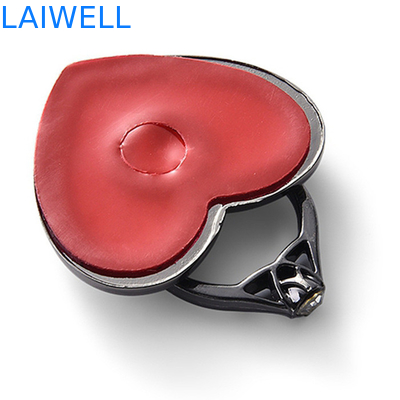 GV que lustra o suporte dado forma coração do telefone da carcaça de dado 4.5*4cm do metal do tratamento