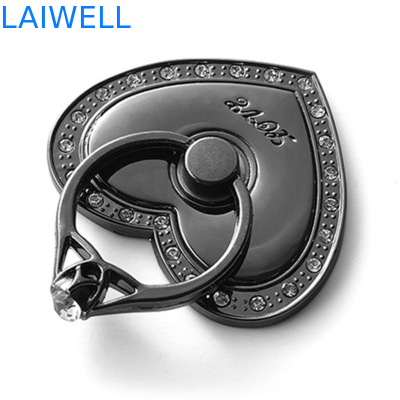 GV que lustra o suporte dado forma coração do telefone da carcaça de dado 4.5*4cm do metal do tratamento