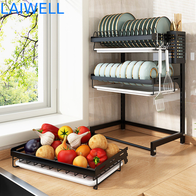 Comprima o GV de aço inoxidável dos Kitchenwares de 400*280*620mm organizador da cremalheira de prato de 3 camadas