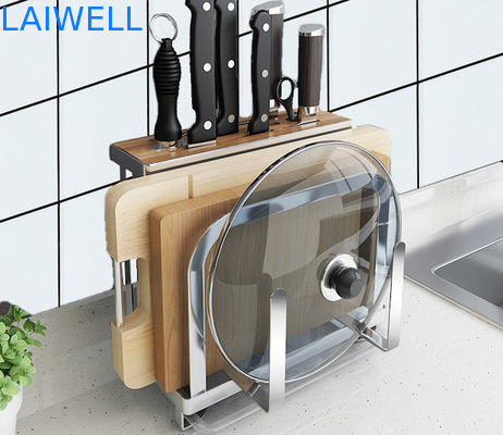 A anticorrosão 304 Kitchenwares de aço inoxidável prateia o suporte do suporte da placa de corte