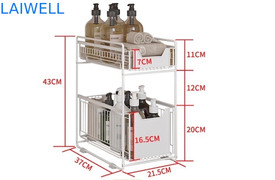 37L*21.5W*43Hcm cremalheira de aço inoxidável do armazenamento da cozinha da série dos Kitchenwares 2