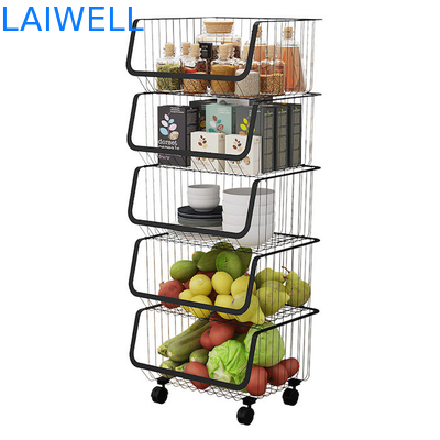 Cremalheira arquivando vegetal MultiLayer dos Kitchenwares de aço inoxidável removíveis do preto do OEM