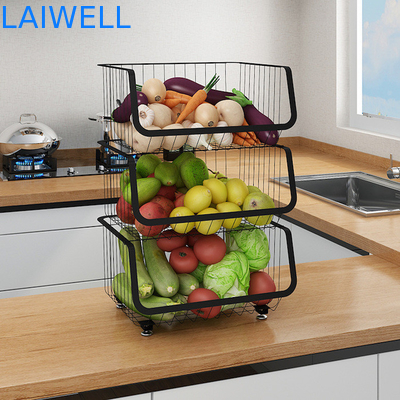 Cremalheira arquivando vegetal MultiLayer dos Kitchenwares de aço inoxidável removíveis do preto do OEM