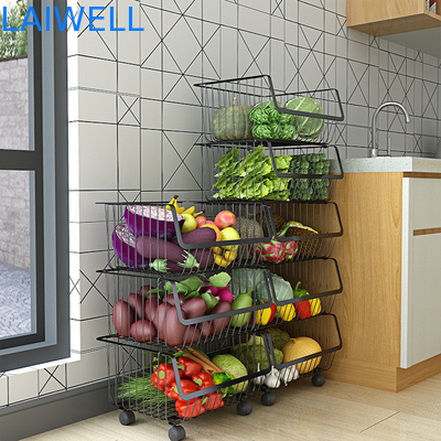 Cremalheira arquivando vegetal MultiLayer dos Kitchenwares de aço inoxidável removíveis do preto do OEM