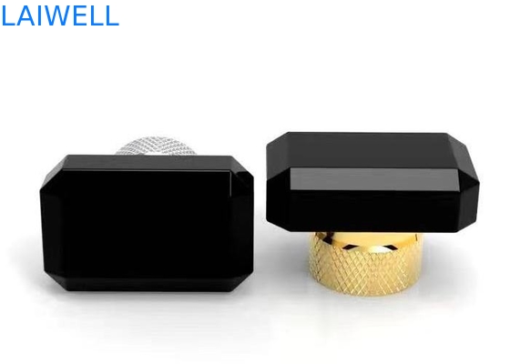 Tampas de frasco de perfume em liga de zinco com processo de fundição sob pressão de luxo moderno personalizado, eletrônico, banhado a ouro