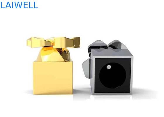 Moderna Moda Luxo Prata Electrônica Revestimento Metal Die Casting Zinc Alloy Caps Perfume Bottle With Laser Engraving Logo