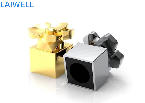 Moderna Moda Luxo Prata Electrônica Revestimento Metal Die Casting Zinc Alloy Caps Perfume Bottle With Laser Engraving Logo