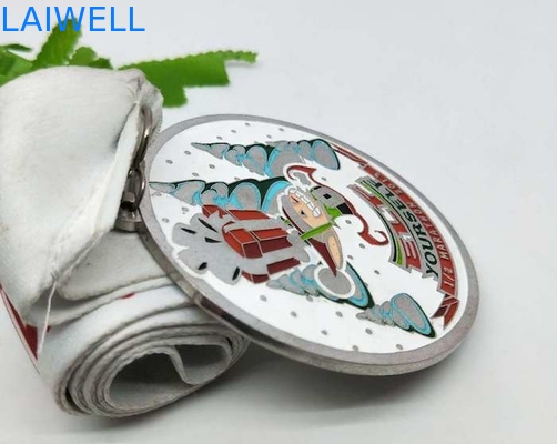 Pintura colorida liga de zinco da medalha do metal da raça de maratona de 1/2