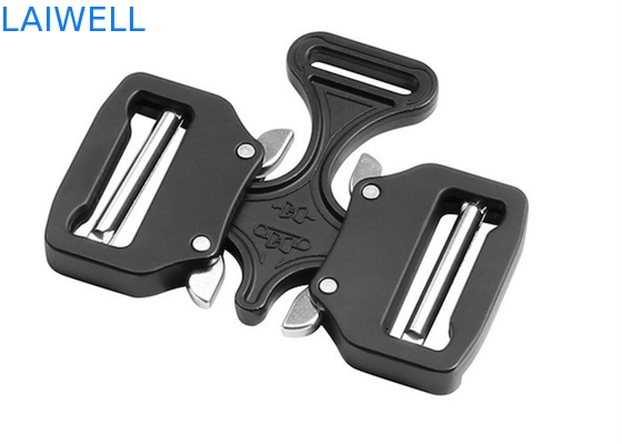 O preto unisex tático da fivela de cinto do metal da inserção dobro chapeou 38MM