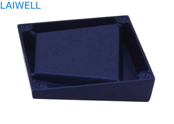 Cinzeiro de bolso em metal azul, portátil, com design geométrico criativo personalizável, processo de fundição sob pressão em alumínio e galvanização