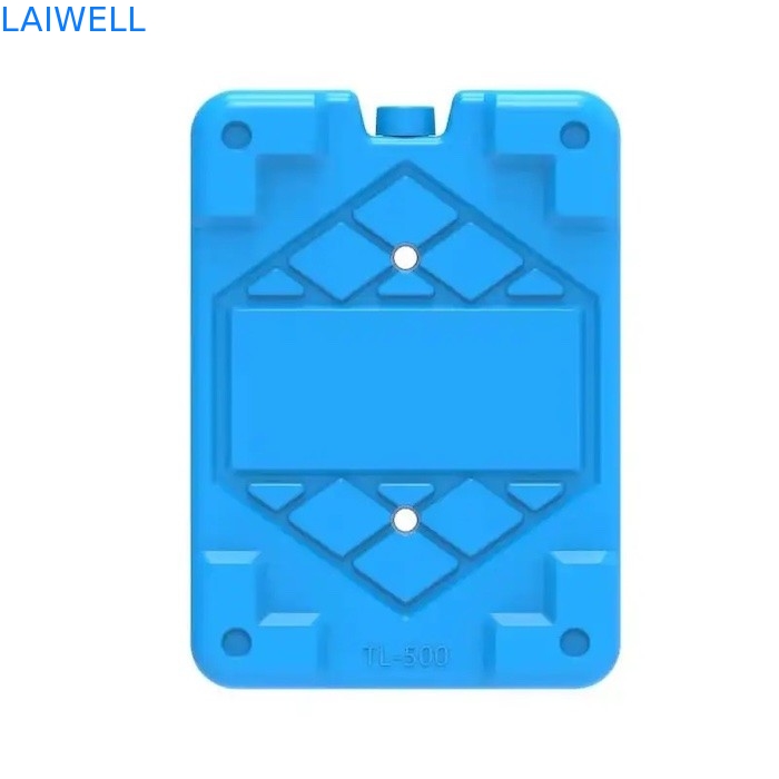 O costume azul do bloco do congelador do gelo da garrafa do tijolo do HDPE torna mais pesada a lata plástica da resistência de umidade alta