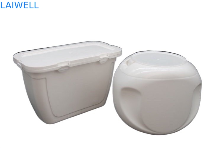 Caixa de armazenamento detergente durável da garrafa dos recipientes de plástico do PE da caixa branca do gel da lavanderia da cor