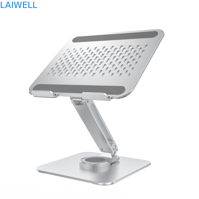 260*238*64MM 360 graus de rotação portátil de prata dobrável elevador de alumínio laptop de refrigeração base da bandeja