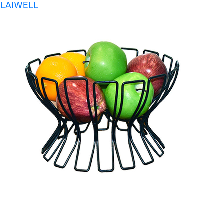 25*22*16CM Gravação a laser Logo Negro Forno Europeu Arte de Ferro Cesto de Frutas utensílios domésticos de metal Para requisitos do cliente