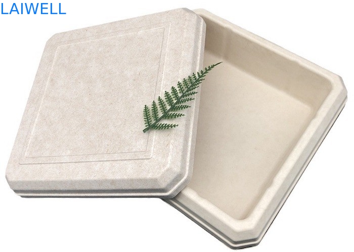 45*45*25MM Cor bege Caixa de bagagem sustentável EcoPack leve Acessórios personalizados e reutilizáveis para embalagens ecológicas