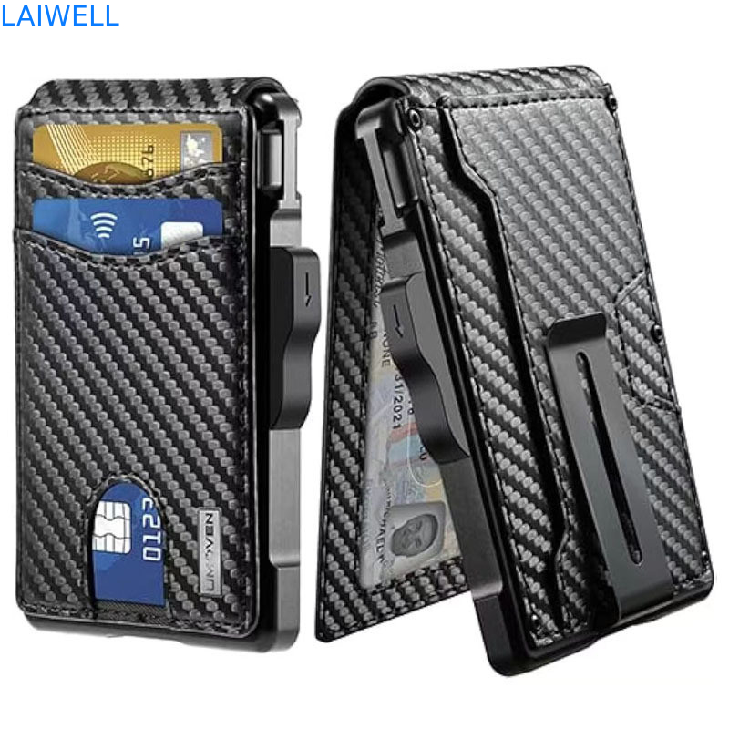 11.2*7.4*1.7cm Preto Porta-Cartas RFID de Alumínio de Alta Capacidade Pode conter até 12 cartões Perfeito para viagens de negócios