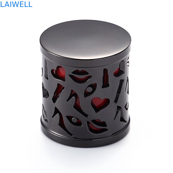 Tampas de frascos de perfume de fundição sob pressão de liga de zinco moderna de moda personalizada com usinagem CNC e acabamento de galvanoplastia