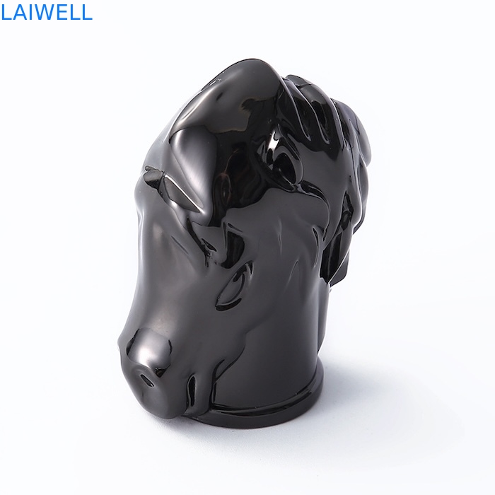 Poluição Black Plating Design Criativo Die Casting Zinc Alloy Perfume Jar Lids Custom Branding In Mould para soluções de embalagem sofisticadas