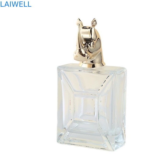 Tampas personalizáveis para frascos de perfume com design de animal, banho de ouro, liga de zinco fundida sob pressão, adequadas para a maioria dos frascos de perfume
