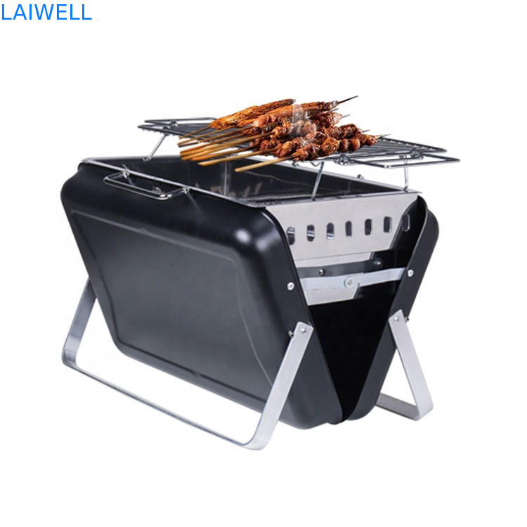 40.5*27.5*9cm cromou Oven Foldable Charcoal Grill de acampamento portátil de aço