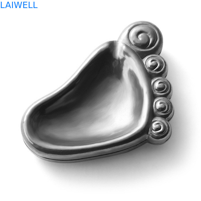 Moda Criativa Prática Processos de Revestimento em cinza prateado em forma de fundição por fusão de zinco Vintage Pocket Ashtray 6,5*9cm